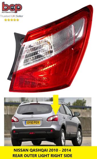 Fit s Nissan Qashqai J10 - Drivers Side Rear Lamp Tail Light - RIGHT O/S 07  10